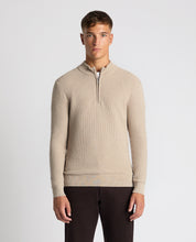 Load image into Gallery viewer, Remus Uomo Waffle Halfzip Stone