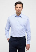 Load image into Gallery viewer, Eterna Modern Fit Houndstooth Shirt Blue