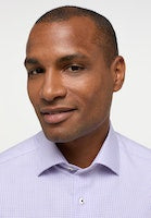 Load image into Gallery viewer, Eterna Modern Fit Check Shirt Lilac