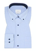 Load image into Gallery viewer, Eterna Comfort Fit Gingham Shirt Blue