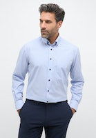 Load image into Gallery viewer, Eterna Comfort Fit Gingham Shirt Blue