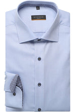 Load image into Gallery viewer, Eterna Slim Fit Textured Shirt Blue