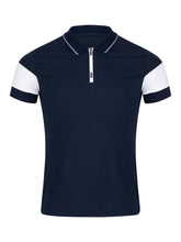 Load image into Gallery viewer, Remus Uomo Zip Polo Navy