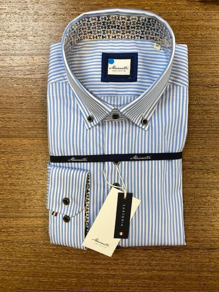 Marnelli Bengal Stripe Shirt Blue