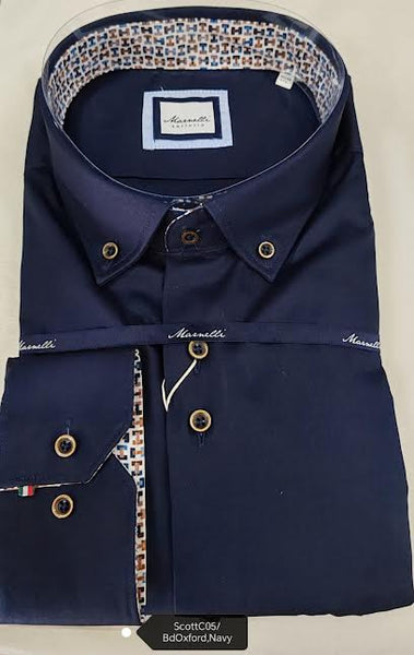 Marnelli Button Down Oxford Navy