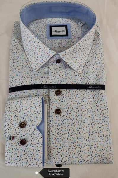 Marnelli Dot Print Shirt White