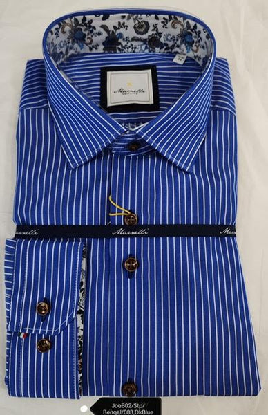 Marnelli Bengal Stripe Shirt Dark Blue