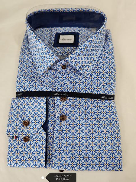 Marnelli Print Shirt Blue