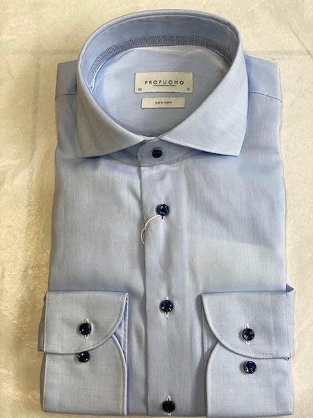 Profuomo Twill Shirt Light Blue