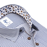 R2 Amsterdam Striped Shirt Navy
