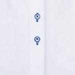R2 Amsterdam Contrast Button Shirt White