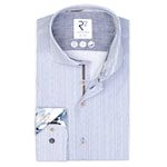 R2 Amsterdam Poplin Stripe Shirt Blue
