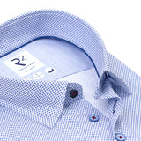 R2 Amsterdam Poplin Print Shirt Blue