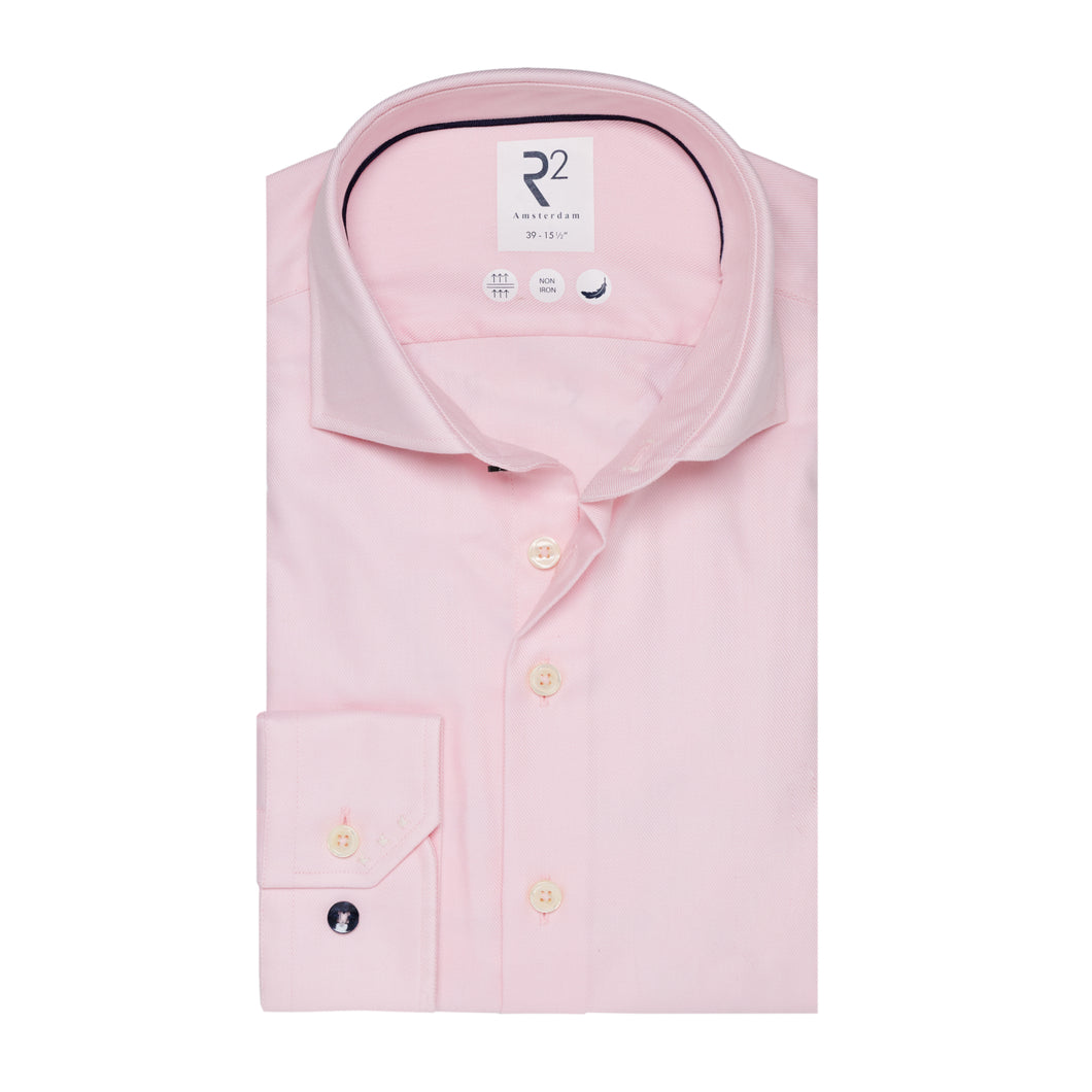 R2 Amsterdam Rib Shirt Plain Pink