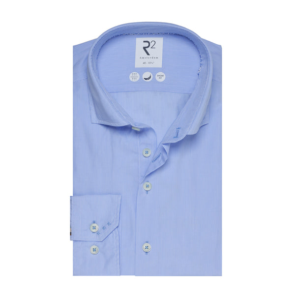 R2 Amsterdam Hairline Stripe Shirt Light Blue