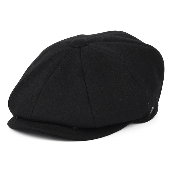 Melton Flat Cap Black