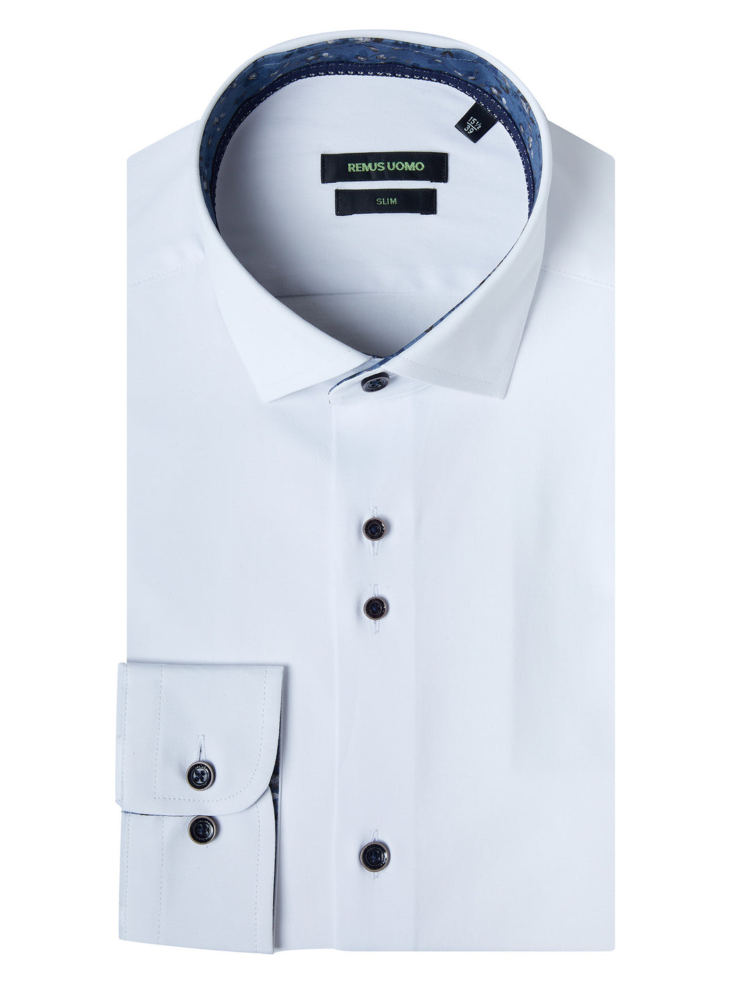 13139/BlkBtn              Slim Kirk 01 White