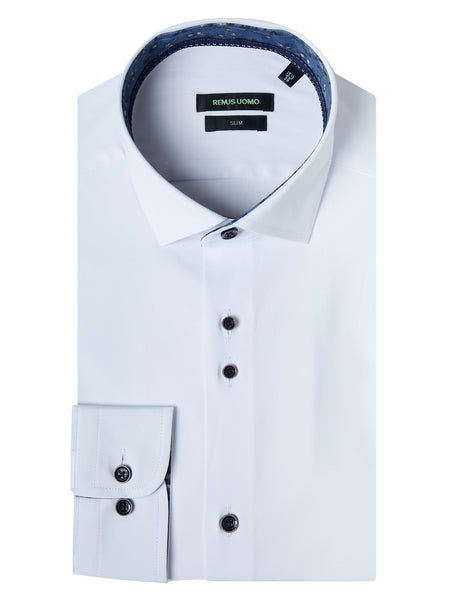 Remus Uomo Slim Kirk Shirt White