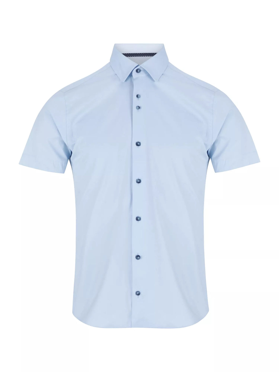 Remus Uomo Short Sleeve Shirt Light Blue