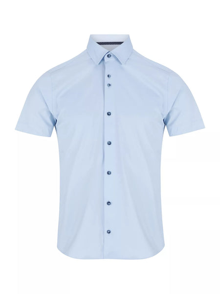 Remus Uomo Short Sleeve Shirt Light Blue