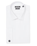 Remus Uomo Double Cuff Cover Button Shirt White