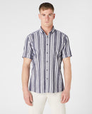Remus Uomo Stripe Shirt Dark Blue