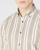Remus Uomo Stripe Shirt Sand