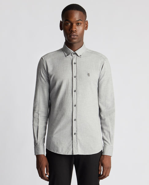 Remus Uomo Winter Twill Shirt Light Grey
