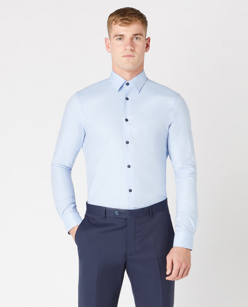 Remus Uomo Slim Rome Shirt Light Blue