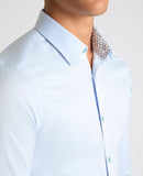 Remus Uomo Slim Structure Shirt Light Blue