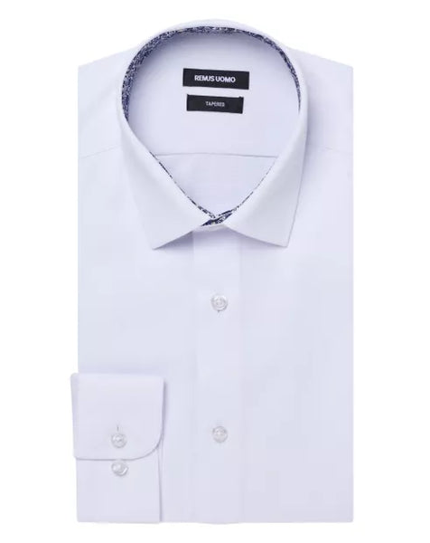 Remus Uomo Tapered Parker Shirt White