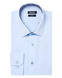 Remus Uomo Tapered Parker Shirt Light Blue