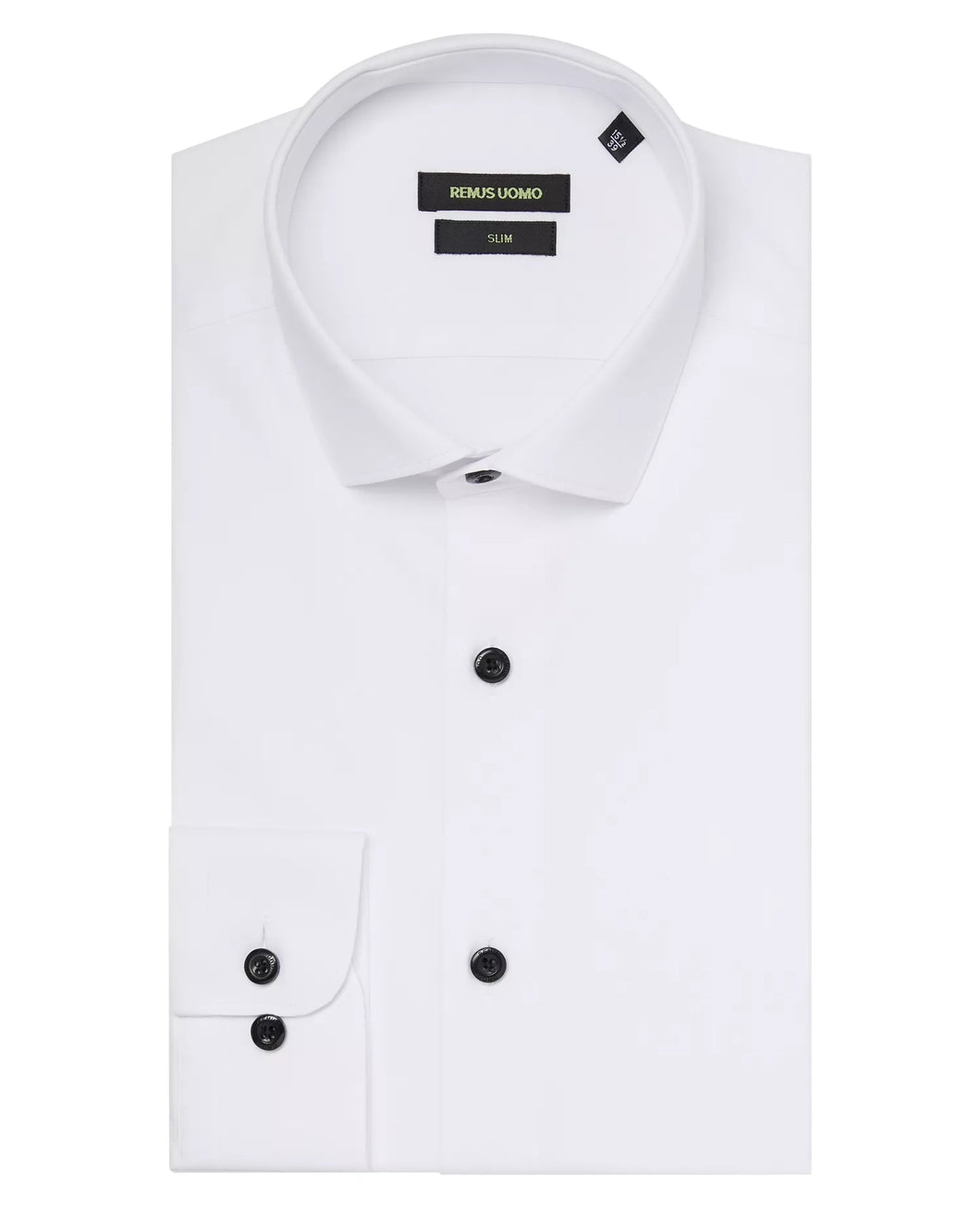 Remus Uomo Black Button Shirt White