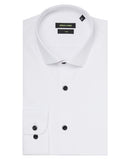 Remus Uomo Slim Black Button Shirt White