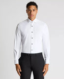 Remus Uomo Black Button Shirt White
