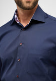 Eterna Modern Fit Cover Shirt Navy