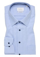 Eterna Modern Fit Houndstooth Shirt Blue