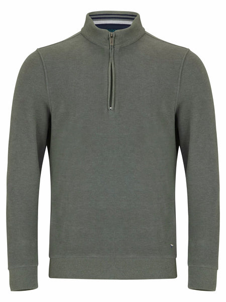 DG's Drifter Twill Half zip Green