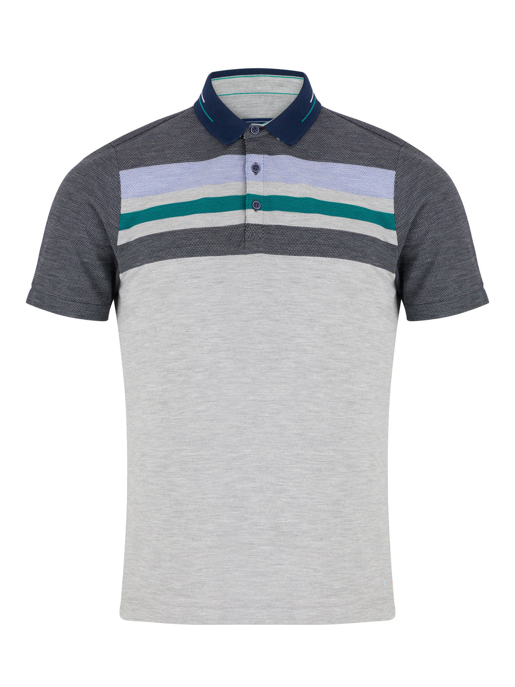 DG's Drifter Stripe Polo Light Grey