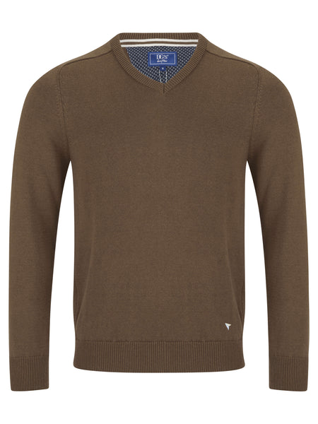 DG's Drifter V-neck Sweater Brown