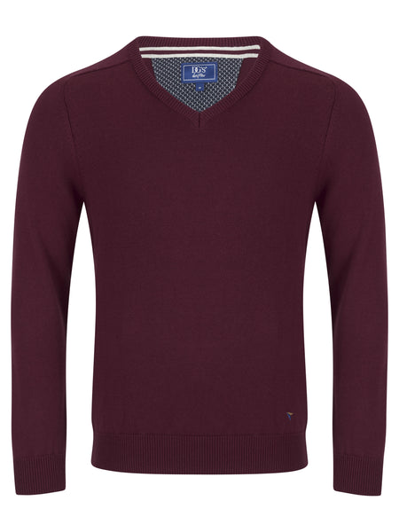 DG's Drifter V-neck Sweater Red