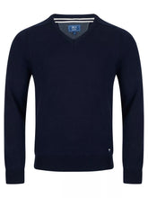 Load image into Gallery viewer, DG&#39;s Drifter V-neck Sweater Navy

