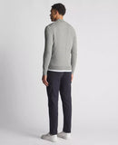 Remus Uomo Cotton Half Zip Light Grey