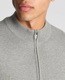 Remus Uomo Cotton Half Zip Light Grey