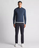 Remus Uomo Cotton Half Zip Dark Blue