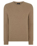 Remus Uomo Cable Sweater Camel