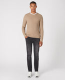 Remus Uomo Cable Sweater Camel