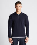Remus Uomo Long Sleeve Polo Navy