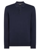 Remus Uomo Long Sleeve Polo Navy