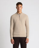 Remus Uomo Waffle Halfzip Stone